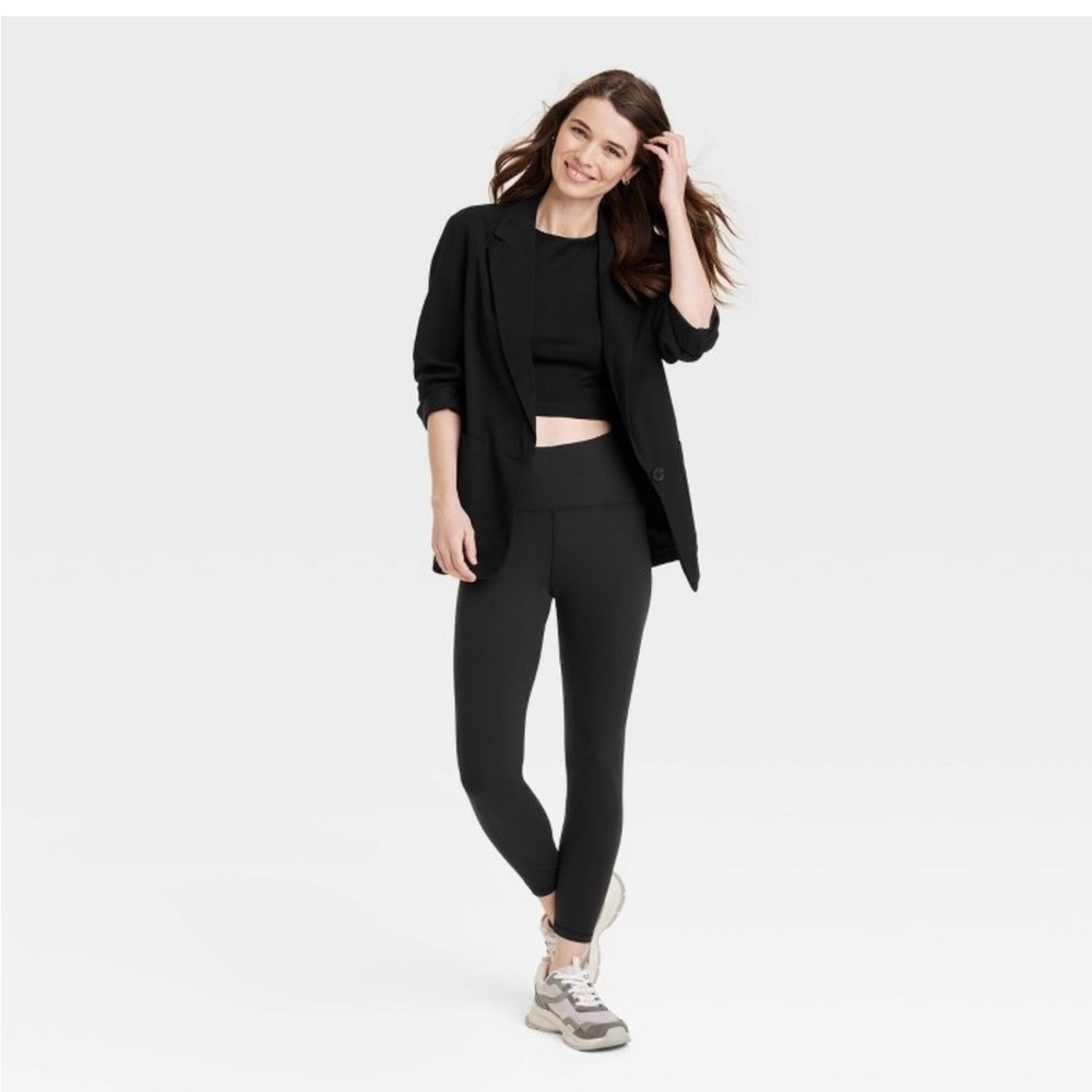 a new day Black Leggings high wasted 7/8 length BNWT